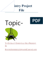 Chemistry Project File: Topic