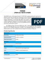 FD8008 Epon Olt With 8 Port: Product Specification