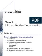 Automática - Tema 1 - Introducción Al Control Automático v2