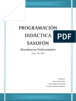 Programación Didáctica Saxofón: (Enseñanzas Profesionales)