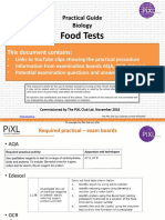 GCSE Practical Guide Biology Food Tests