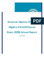 ADP Algebra 2 - End of Course Exam 2008 - Annual Report - August 2008