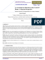 The Epidemiology of Alcohol Use Disorder in The Covid-19 Pandemic: A Kenyan Perspective