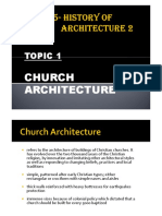 Topic 1 Topic 1: Church Architecture