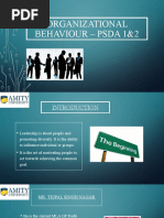 Organizational Behaviour - Psda 1&2