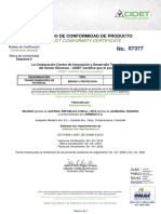 Certificado Trafo de Potencial