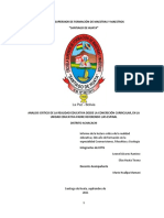 Analisis Critico de La Realidad Educativa Desde La Concreción Curricular