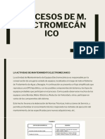 Proceso de Mantenimiento Electromecanico