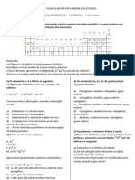 Lista de Exercícios - 9º Ano p2 - 1º Bimestre