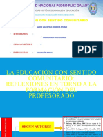 La Educación Con Sentido Comunitario