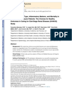 Vascular Access Type, Inflammatory Markers, and Mortality in Incident Hemodialysis Patients