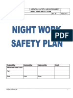 Health, Safety & Environment: Night Work Safety Plan Page 1 of 6