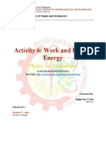 Activity 6: Work and Kinetic Energy: Physics For Technologist