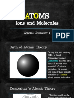 Ions and Molecules: General Chemistry 1