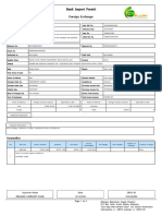 Bank Import Permit: Foreign Exchange