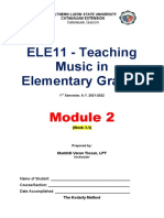 Module 2 - Teaching Music To Elementary Grades