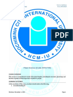 Biotechnology Course Syllabus Form Bt.S020: Plant Science (Code: Bt017Iu)