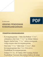 Urgensi Pendidikan Kewarganegaraan