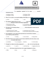 Use of English in Questions 1 - 20, Choose The Correct Word or Phrase That Best Completes The Sentence