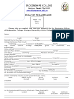 Admission Form