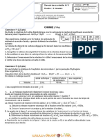 Devoir de Contrôle N°1 - Sciences Physiques - Bac Mathématiques (2011-2012) MR Ayadi Fawzi