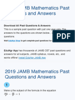 JAMB Mathematics Past Questions - CLASSROOM