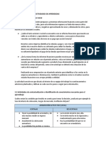 Formulación de Las Actividades de Aprendizaje 3.1 Actividades de Reflexión Inicial