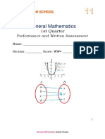 General Mathematics: ST Quarter