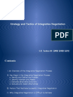 Strategy and Tactics of Integrative Negotiation: 5 조 Techno 09 김쾌정 김태환 김강민