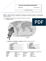 Teste Diagnostico Geografia 8º Ano