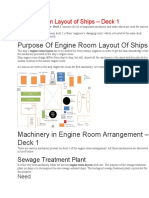 Engine Room Layout of Ships - Deck 1