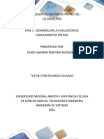 Fase 1 - Desarrollar La Evaluación de Conocimientos Previos