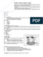 EXERCÍCIOS Evolução Genética e Mutações