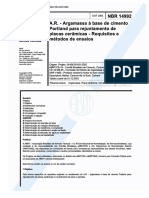 NBR 14992 de 10.2003 - A.R. - Argamassa À Base de Cimento Portland para Rejuntamento de Placas Cerâmicas - Requisitos e Métodos de Ensaios