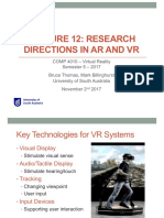 Comp 4010 Lecture12 - Research Directions in AR and VR