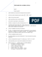 Cuestionario de Algebra Lineal