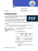 Learners - Packet 4 (Q1 - LP4) - Rational Algebraic Equations Transformable To Quadratic Equations and Solving Real-Life Problems