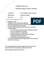 Case: - : Foldrite Furniture Co.: Planning To Meet A Surge in Demand