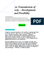 Wireless Transmission of Electricity Abstract