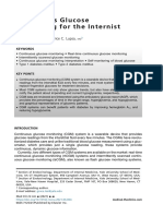 Continuous Glucose Monitoring For The Internist