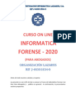 Curso INFORMATICA FORENSE ABOGADOS ON LINE