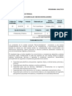 Programa Analítico Microcontroladores