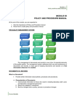 Module 06 - Policy and Procedure Manual