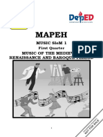 Mapeh: Music Slem 1 Music of The Medieval, Renaissance and Baroque Period