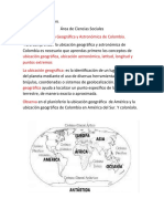 Ubicacion Geografica y Astronómica de Colombia - Grado Cuarto