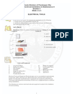 Schools Division of Parañaque City TLE - Electrical Installation & Maintenance 9 Quarter 4 Week 3 & 4 Electrical Tools