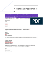 Final Exam in Teaching and Assessment of The Grammar