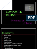 Composite Resins: Presented By: DR Kiran C