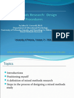 Mixed Methods Research - Design and Procedures - by John W Creswell - zp37294