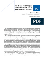 La Importancia de Las "Estrategias de Comunicación" en El Tratamiento de La Afasia